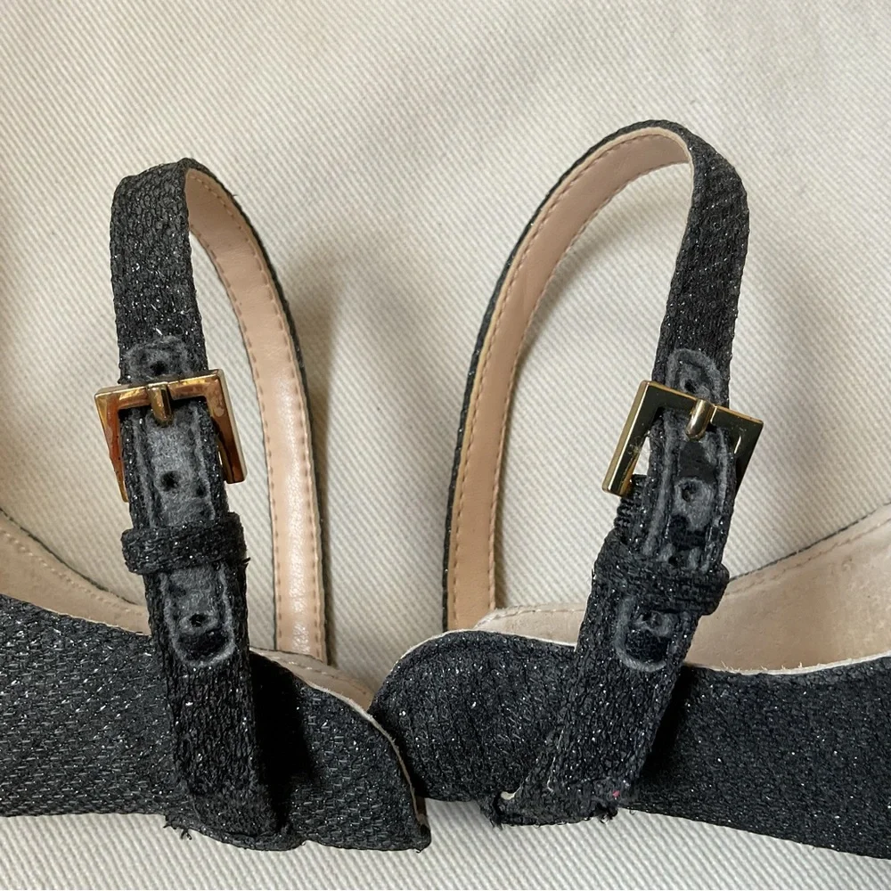 Vince Camuto ‘Court’ Elegant Ankle Strap Sandal Sparkly Black Women’s Size 11M - Picture 7 of 8